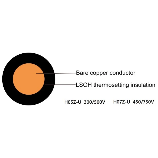 LSZH இன்சுலேட்டட் சிங்கிள் கோர் கேபிள்